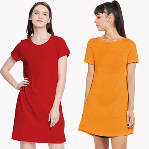 young trendz women nighty red yellow