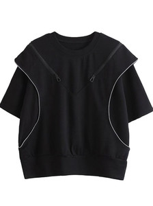 youngcash Men Solid Round Neck Cotton Blend