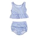 YOUNGER TREE Toddler Baby Girls Summer Swimsuit Sleeveless Striped Swimwear Two-Piece Suit Beach Bikini