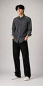 youngtrends Men Washed Casual Black Shirt
