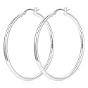 YOUNGYUE 925 Sterling Silver Hoop Earrings for Women Hypoallergenic Oversize 14K Gold Hoops Earrings for Women Thin Gold Plated Hoop earrings Lightweight Large Silver Hoop Earrings 20/30/40/50/60/70mm