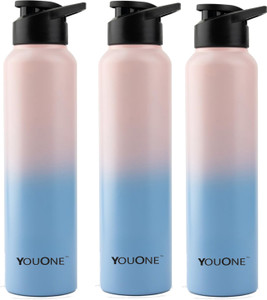 youone stainless steel water bottle for school office home gym leakproof rust free 1000 ml steel bottle