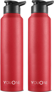 youone stainless steel water bottle for school office home gym leakproof rust free 1000 ml steel bottle
