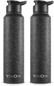 youone stainless steel water bottles for fridge schoolgymhomeofficeboysgirlskids 1000 ml steel bottle