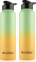 Youone Steel Sipper Water Bottle 1 Ltr for School, Fridge, Office, Gym,Men, Women 1000 ml Steel Bottle