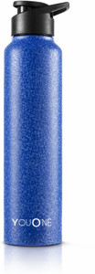 youone steel water bottle with sipper cap bpa free  water bottle for office gym 1000 ml steel bottle