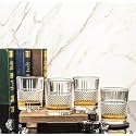 Your Home Bar with This Set of 4 Aesthetic Crystal Glasses, Featuring Wine Glasses and 300ml Glassware, Perfect for Entertaining and Everyday Use in Your Kitchen and Home (Whisky Glass, Set of 4)