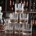 Your Home Bar with This Set of 6 Aesthetic Crystal Glasses, Featuring Wine Glasses and 300ml Glassware, Perfect for Entertaining and Everyday Use in Your Kitchen and Home (Whisky Glass, Set of 6)