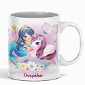 Your Name Printed Mug with Mermaid Design