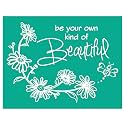 Be Your Own Kind of Beautiful Silk Screen Stencils, Chalk Screen transfers, Reusable self-Adhesive Screen Printing Stencils for Wood, Fabric, Pillows, wall DIY Home Decor