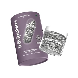 yourhappylife ironpulse iron bisglycinate supplement  29mg elemental iron  gentle on stomach  truphase timed release  b12 b6 methylfolate amp copper  180 capsules