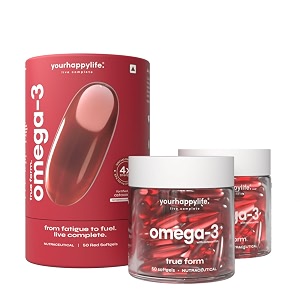 yourhappylife omega 3 fish oil  1650 mg with epa 743mg amp dha 528mg  4x strength with astaxanthin for men amp women  no fishy burp  supports heart brain joints amp eye health peppermint- 100 softgels