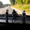 YOURKARTS.COM Plastic 3pcs Youxia Warrior Car Dashboard Decoration Set - Unique Knight-Errant Figurines, Elegant Car Accessories, Perfect for Desk &amp; Home Decor - Trends