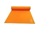 Professional 24 Inches x 72 Inches, 6MM Thickness, Orange Color Plain Yoga Mats For Men & Women