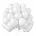 Balloon Decoration Kit for Birthdays Baby Shower, Wedding Anniversary, Valentine's Day/Arch Garland for Parties Celebrations &amp; Events/Festive Party Decorations - WHITE (100 Balloons)