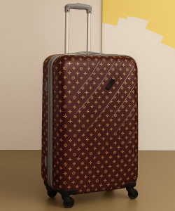 yours luggage polycarbonate trolley bag  hard shell 8 wheels number lock travel-ready cabin suitcase 2 wheels - 20 inch