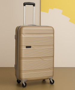 yours luggage premium hard case trolley bag  8-wheel polycarbonate with number lock  handle cabin suitcase 2 wheels - 20 inch