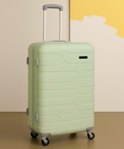 yours luggage stylish hard body luggage  8-wheel spinner trolley polycarbonate build check-in suitcase 2 wheels - 24 inch