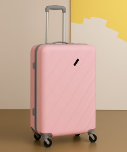 yours luggage stylish hard body luggage  8-wheel spinner trolley polycarbonate build check-in suitcase 2 wheels - 24 inch