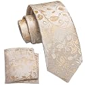 YourTies Boys Tie Silk Self Kids Necktie Pocket Square Set with Gift Box