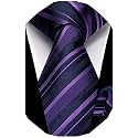 YourTies Boys Tie Silk Self Kids Necktie Pocket Square Set with Gift Box