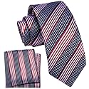 YourTies Boys Tie Silk Self Kids Necktie Pocket Square Set with Gift Box