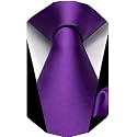 YourTies Boys Tie Silk Self Kids Necktie Pocket Square Set with Gift Box
