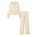 YOURUIKEY Girls 2 Piece Outfits Hoodie Sweatsuit Girl Clothing Set 7-14Y