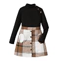 YOURUIKEY Girls Plaid Skirt Set Fall Winter Clothes 2 Piece Outfits 8-12Y