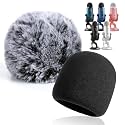 YOUSHARES 2PCS Blue Yeti Pop Filter for Blue Yeti Microphone, Yeti Foam Windscreen with Dead Cat Blue Yeti Mic Cover for Yeti Mic and Blue Yeti Pro USB Microphone