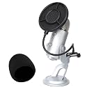 YOUSHARES Blue Yeti Pop Filter Foam Windscreen - 5.5 Inch Diam 6 Layers Pop Filter for Mic Cover Pop Screen Compatible with Blue Yeti Microphone Professional Metal
