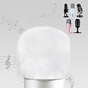 YOUSHARES Blue Yeti Pop Filter - Microphone Cover, Furry Wind Muff, Mic Windscreen for HyperX SoloCast | Yeti | Nano | Fifine AM8 | Razer Seiren / V3 Mini and More USB Mics, White