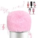 YOUSHARES Blue Yeti Pop Filter - Microphone Cover, Furry Wind Muff, Mic Windscreen for HyperX SoloCast | Yeti | Nano | Fifine AM8 | Razer Seiren / V3 Mini and More USB Mics, Pink