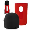 YOUSHARES Microphone Windscreen Foam - Mic Cover Pop Filter Windshield &amp;Protector for Blue Yeti, Yeti Pro Condenser Microphones (Red)