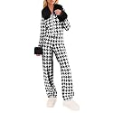 Yousify Snow Suits for Women Winter Sweater Sets Color Block Skiing Outfit