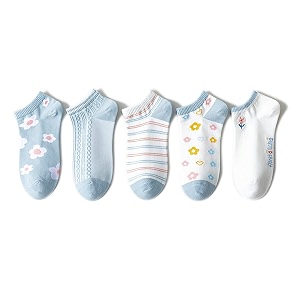 socks for women winter wear  low cut ankle length loafer socks  ladies knitted socks combo  girls socks  socks for yoga  printed socks pack of 5 multicolor sk1200