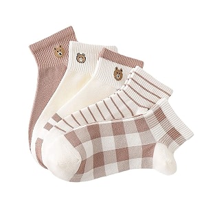socks for women winter wear  low cut ankle length loafer socks  ladies knitted socks combo  girls socks  socks for yoga  printed socks pack of 5 multicolor sk1200