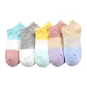 Socks For Women Winter Wear | Low Cut Ankle Length Loafer Socks | Ladies Knitted Socks Combo | Girls Socks | Socks For Yoga | Printed Socks (Pack of 5) (Multicolor, SK1200)