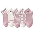 Socks For Women Winter Wear | Low Cut Ankle Length Loafer Socks | Ladies Knitted Socks Combo | Girls Socks | Socks For Yoga | Printed Socks (Pack of 5) (Multicolor, SK1200)