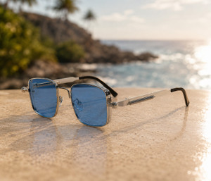 YOUTH CLUB Retro Square Wrap-around Sunglasses