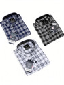 youth first Men Checkered Casual Black Blue