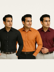youth first Men Solid Party Black Brown