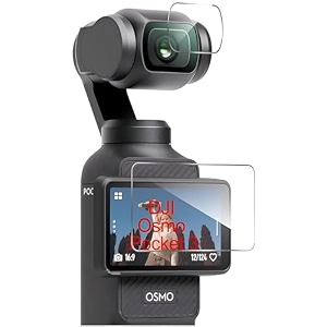 3 in 1 tempered glass screen guard protector for dji osmo pocket 3 action camera with full screen coverage amp easy installation kit 2 p39cs set pack of 1