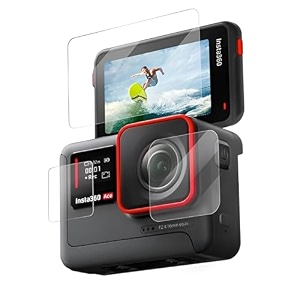 3 in 1 tempered glass screen guard protector for insta 360 ace action camera with full screen coverage amp easy installation kit 3 p39cs set pack of 1