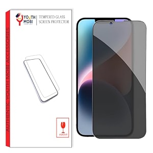 privacy tempered glass for iphone 16e141313 pro 61 inch  anti spy  anti scratch  easy self installation kit  pack of 1