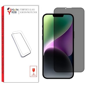 edge to edge privacy tempered glass screen protector for iphone 13 mini 542 inch with easy self installation kit black pack of 1