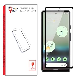 edge to edge tempered glass for google pixel 6a  google pixel 7a 61 inch with easy self installation kit cellphone black pack of 1
