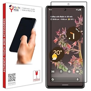 edge to edge tempered glass for google pixel 6 64 inch with easy self installation kit for cellphone black