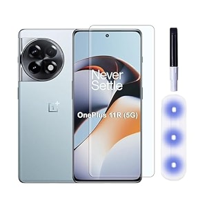 tempered glass for oneplus 11 5g  oneplus 11r 5g transparent advanced border less full screen coverage uv screen protector guard with installation kit