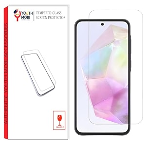 tempered glass screen protector for samsung galaxy a35 5g 66 inch - full screen coverage 9h hardness anti-scratch transparent with easy installation kit